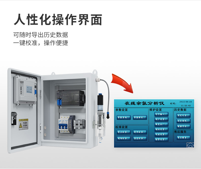 米科MIK-TRC400余氯分析仪人性化操作界面